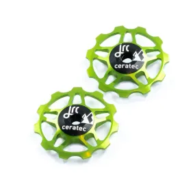 11t Ceramic Jockey Wheels in Acid/Green