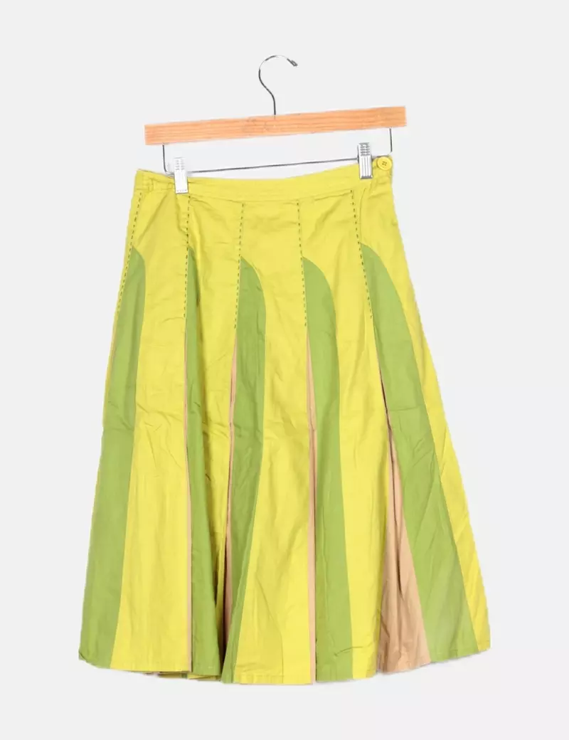 Adolfo Dominguez Green Combi Skirt.