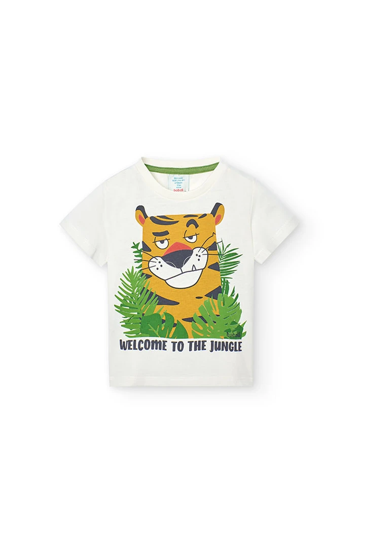 baby boy knit white t-shirt
