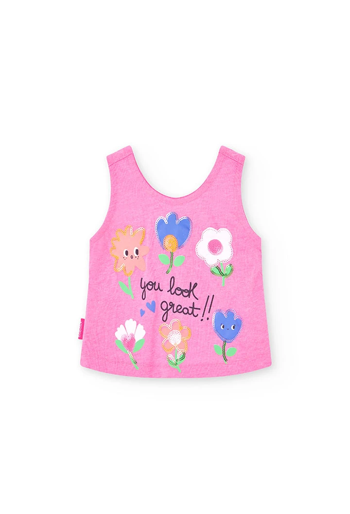 Baby girl knit pink t-shirt