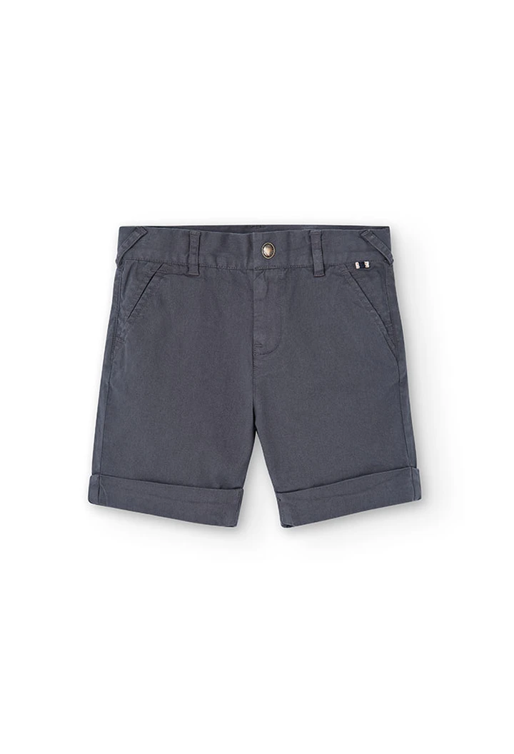 Bermudas de gabardina de niño en color gris