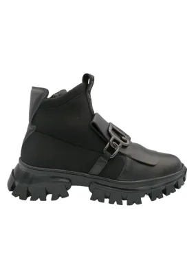 Black Jeannot Sneaker-Style Booties.