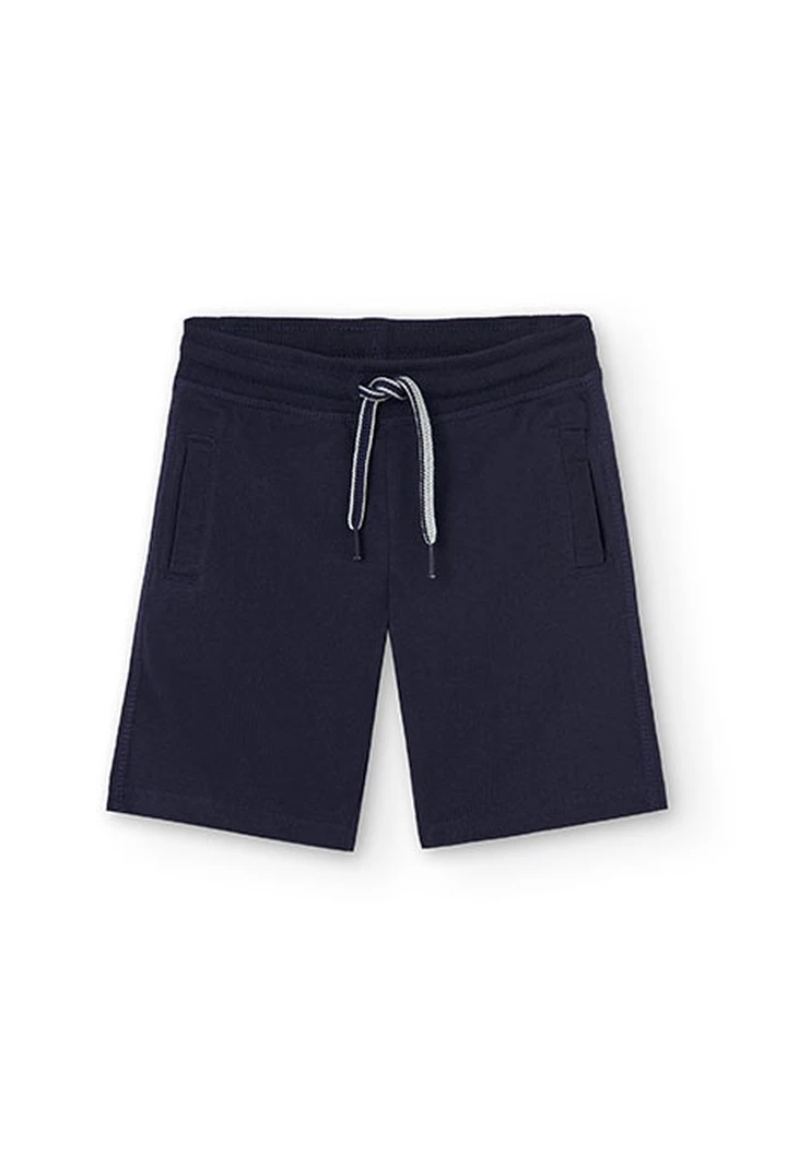 Boys' navy knit shorts