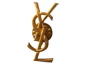 broche Yves Saint Laurent Dorado 