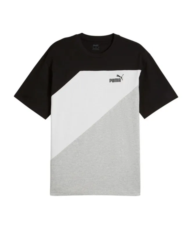 Camiseta Puma POWER Colorbloc Negro Hombre
