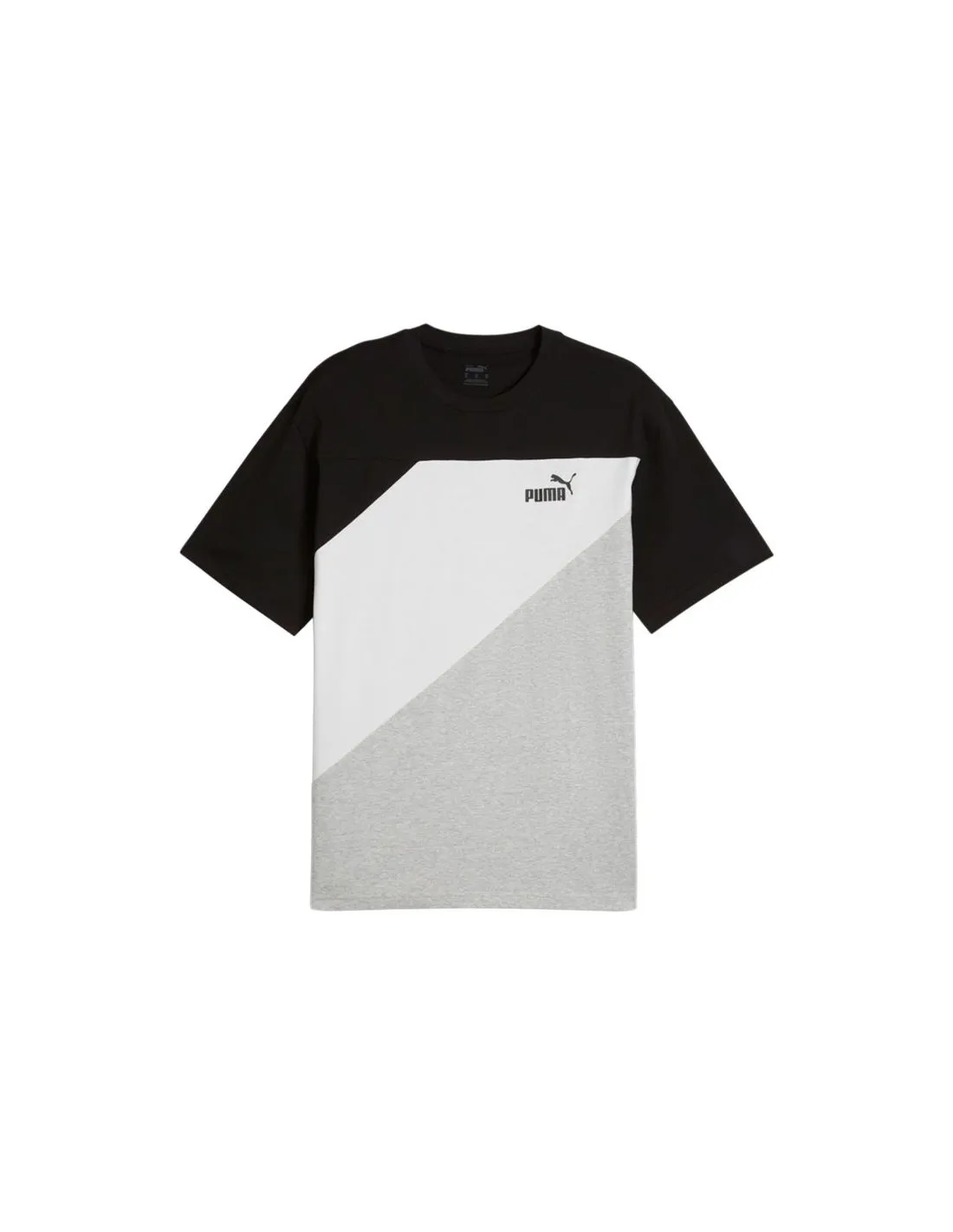 Camiseta Puma POWER Colorbloc Negro Hombre
