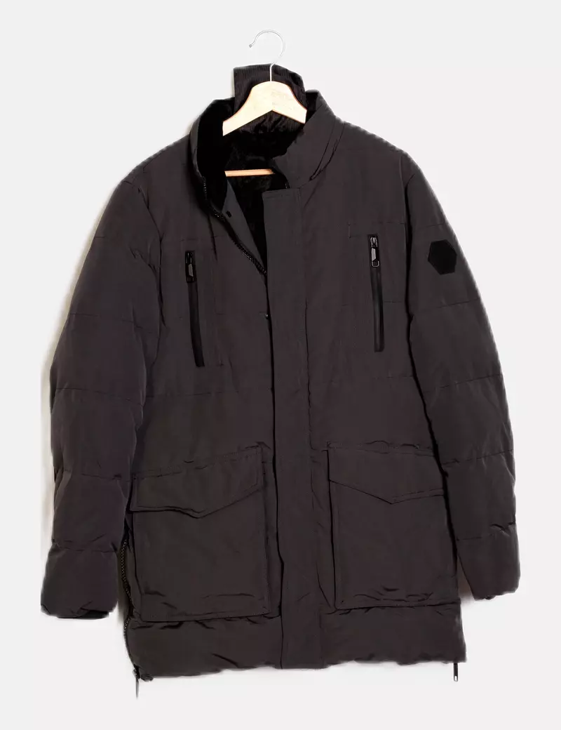 CORINTO Gray Quilted Puffer Coat