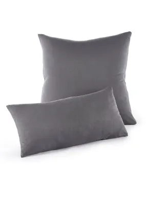 Dark Grey Knitted Cushion Cover Set of 2