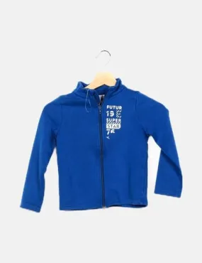 Blue zip-up Decathlon sweatshirt