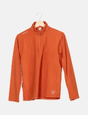Decathlon Orange Fleece Sweatshirt.