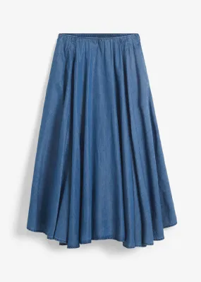 Stone Blue Denim Skirt