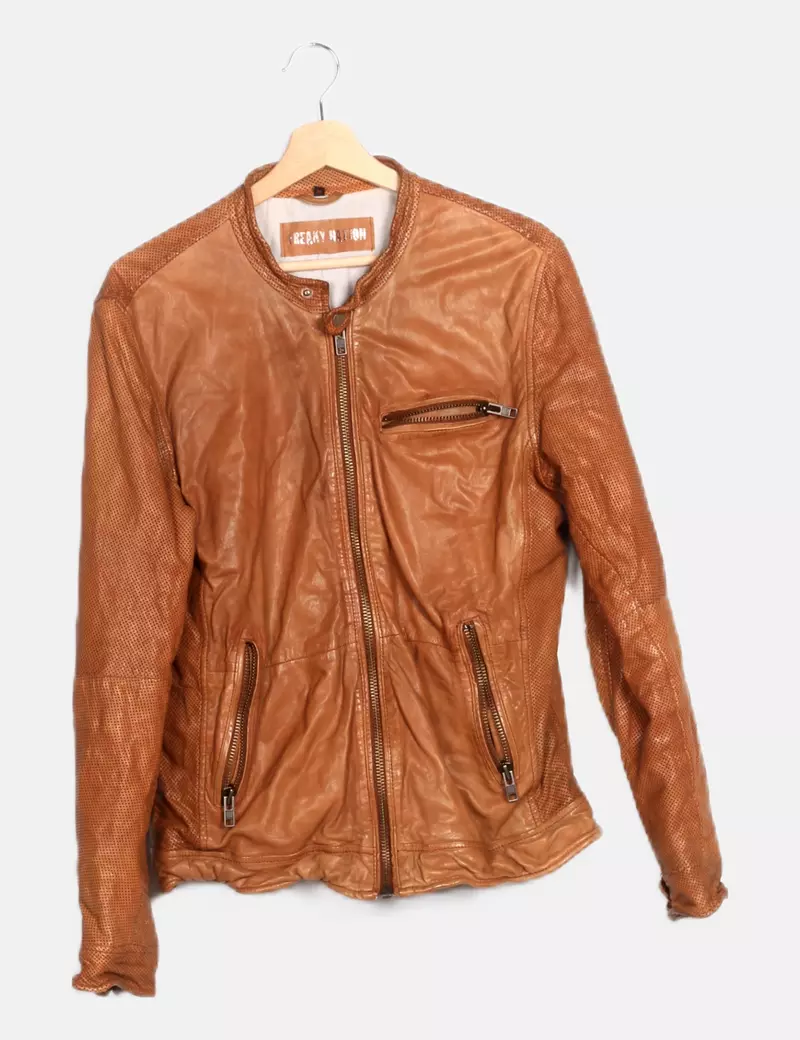 FREAKY NATION Chaqueta biker Piel