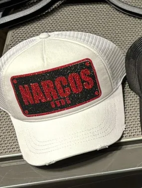 White Shiny Red CAPNARCOS OVDS Hat
