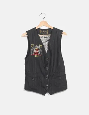 Gray Pinstripe Vest SMK