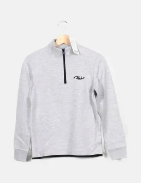 Gray Zipper Hoodie by Jack & Jones