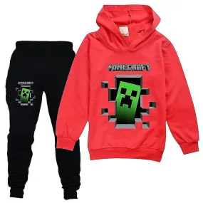 Kids' Minecraft Hoodie and Pants Tracksuit Set | Ages 7-14 | Gifts