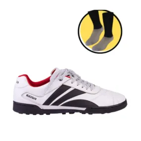 Kioshi Adult Men's Soccer Cleats Black/Red + FREE SOCKS!