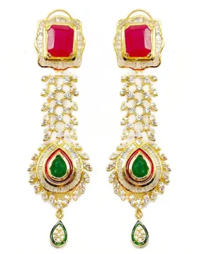 Replica Indian antique women's long earrings.