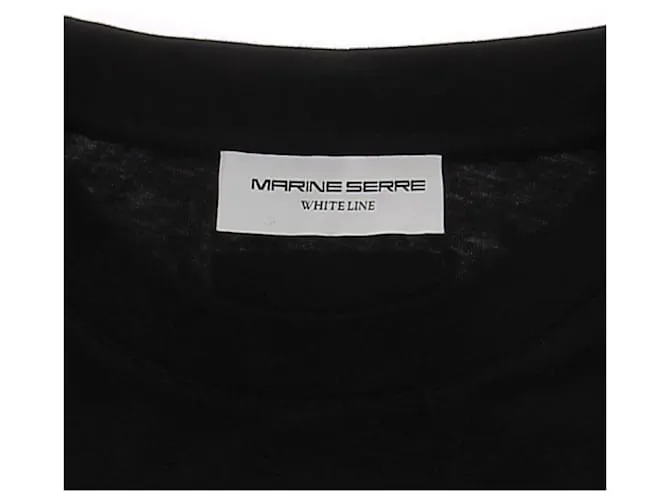 MARINE SERRE Camisetas T.International M Algodón Negro 