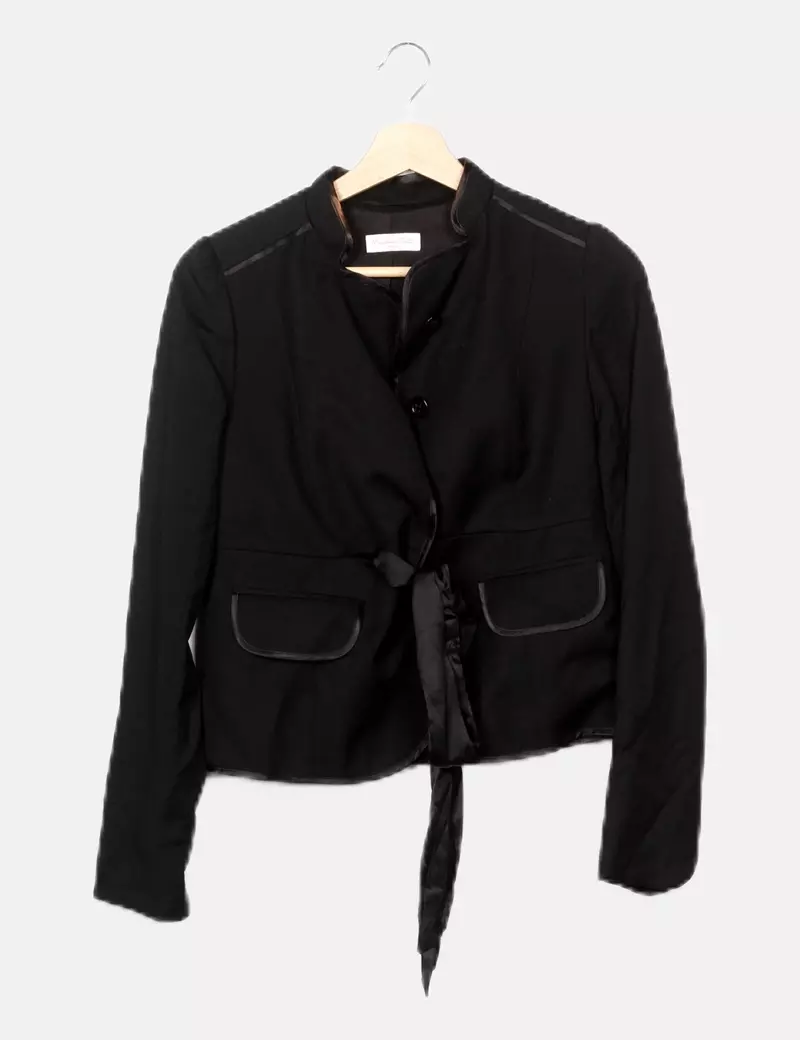 Massimo Dutti Black Dress Jacket and Skirt Set