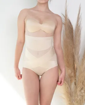 Modelador de Compresión Cruzada tipo calzón Beige