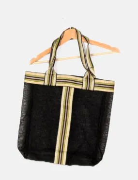 Black mesh tote bag