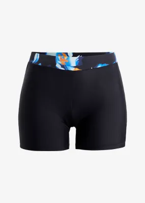 Recycled polyamide Black-blue swim trunks