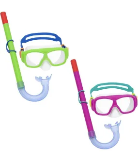 SET MASCARA SNORKEL CON TUBO NIÑO 7-14 AÑOS COLORES SURTIDOS 24035