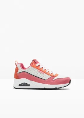 Skechers Memory Foam Pink-Orange-White Sneakers