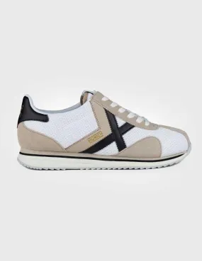 White Munich Sapporo 179 Sneakers with Black Logo for Men