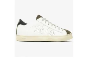 P448 F21John-M White Olive Sneakers