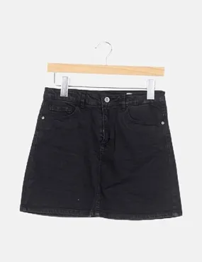 Black Mini Denim Skirt from Zara